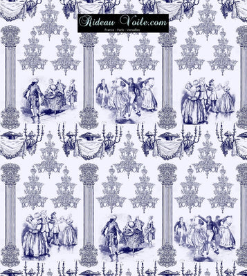 Tapisserie fauteuil Toile de Jouy Bal Royal tissu ameublement au mètre