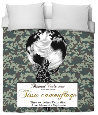 Tissu au mètre motif camouflage tessuto mimetico tenda drapes curtain fabric vorhang