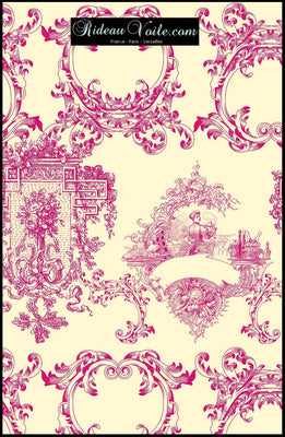 Toile de Jouy haut gamme Boutique Tissu ameublement au mètre rideau voilage tapisserie motif fleur Möbelstoff vorhänge ignifugé occultant. Blumenmuster stoff. French fabric flower curtain drapes upholstery. Tela cortina. verhokangas. Tessuto per tende. Rido Stoff Riddoen.