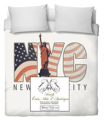 Tissu motif drapeau imprimé USA NYC motif rideaux couette décoration New York City