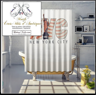 Tissu motif drapeau imprimé USA NYC motif rideaux couette décoration New York City