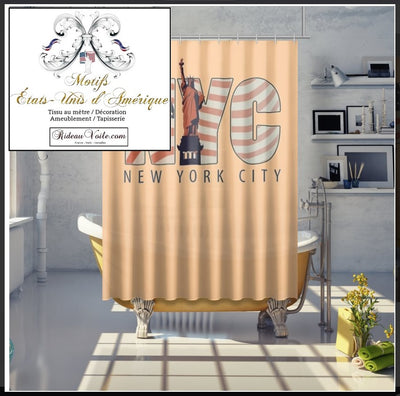 Décoration ameublement intérieur tissu mètre USA NYC rideaux housse couette New York City