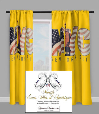 Motif rideau housse couette voilage tissu jaune USA Fabrics pattern drapes duvet cover vorhang fuggony tenda cortina