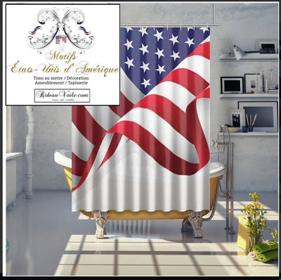 Tissu motif  drapeau imprimé USA NYC motif rideaux couette décoration New York City
