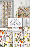 Rideauvoile Tissu ameublement mètre motif imprimé coton été fruits légumes du jardin potager rideau couette rideaux . Décorateur architecte agencement tissu tapisserie illustration fruit légume salon, chambre, cuisine ignifugé, occultant, voilage transparent, velours, lin, soie.