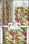 Tissu Imprimé Exotique Tropical au Mètre feuille fleurs décoration mètre rideau couette