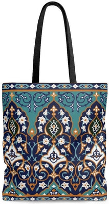 Sac cabas toile noire & kaki , cuir -Vintage Sac cabas toile noire & kaki , cuir -Vintage
