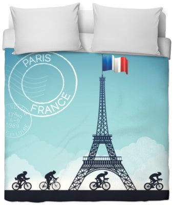 Equipe Tour de France cycliste vélo tissu au mètre motif déco rideau coussin couette