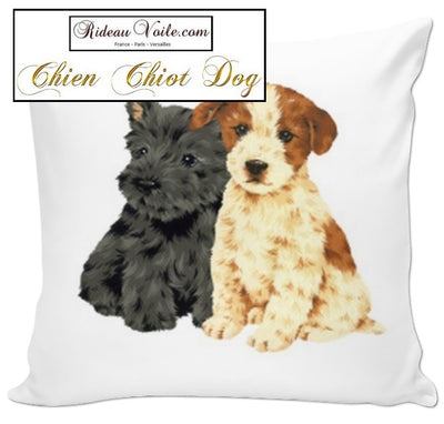 Rideau couette motif Chien chiots tissu mètre Pets Dog curtain fabrics drapes duvet