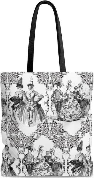Toile Sac à main épaule cabas cuir motif Toile de Jouy Empire