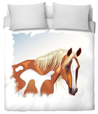 Tissu au mètre motif cheval Mustang rideau couette coussin sur mesure