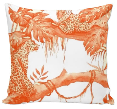 Toile de Jouy Jungle tissu au mètre tapisserie rideau couette motif animal sauvage
