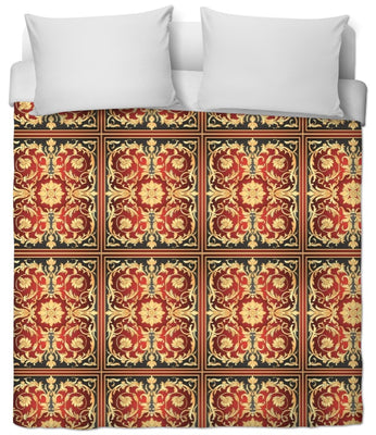 Tissu Maghreb Arabe motif ethnique au mètre rideau tapisserie siège rouge Or