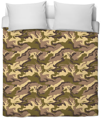 Tissus Camouflage beige marron au mètre ameublement tapisserie rideau siège