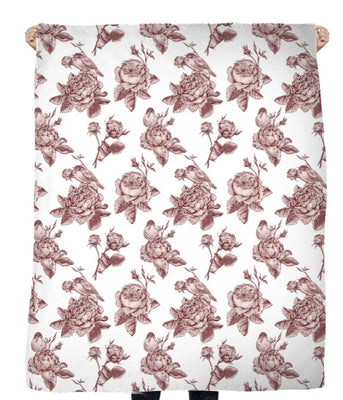 Motif imprimé oiseau fleurs monochrome tissu ameublement tapisserie voilage déco