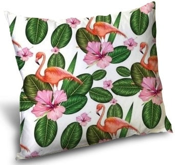 Tissu fleur motif exotique tropical  flamant rose tapisserie déco au mètre