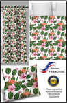Tissu fleur motif exotique tropical  flamant rose tapisserie déco au mètre