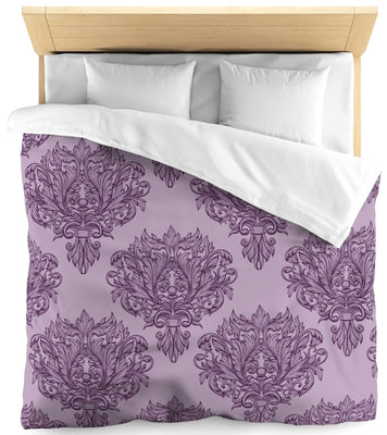 Tissu au mètre violet feuille fleur fleuri rideau couette coussin Empire Baroque