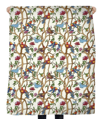 Boutique Rideau coussin couette motifs imprimés oiseaux tissus ameublement fleurs