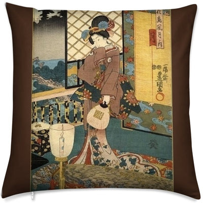 Fabrics Japanese Asian meter Geisha pattern Tissu ameublement motif Asiatique rideau