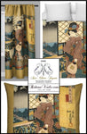 Tissu femme Asiatique motif imprimé rideau couette Japanese print Geisha pattern Asian fabric by the meter Japanese decoration curtain duvet