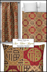 Tissu au mètre Asiatique motif Chinois imprimé rideau couette fabrics upholstery Asia drapes