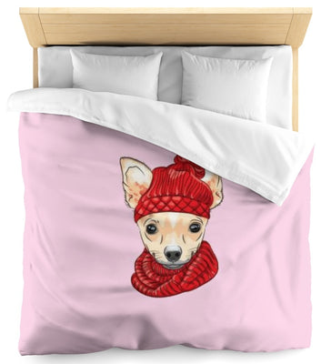 Chihuahua rideau couette coussin tissu rose au mètre motif animal tête chien