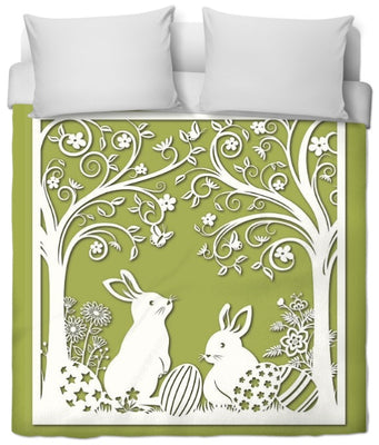 Tissu au mètre décoration enfant création motif lapin rideau coussin couette