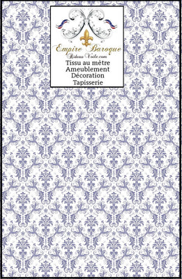 Tissus ameublement Baroque Damas bleu mètre rideaux French baroque pattern fabrics