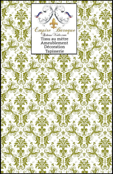 Mondial tissu ameublement style Baroque Damas mètre rideaux occultant ignifugé Damassé voilage