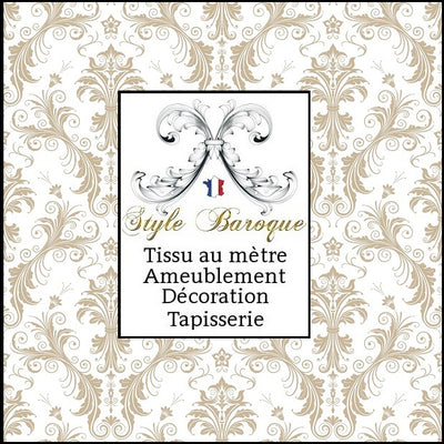 Rideaux voilages tissus mètre ameublement tapisserie satin soie jacquard motif Baroque Damas