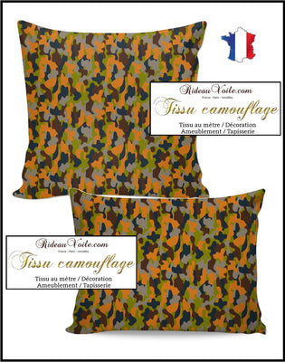 Décoration tissu ameublement tapisserie mètre motif camouflage rideau couette