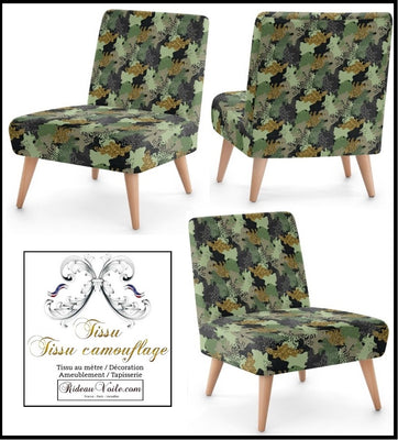 Tissu ameublement mètre motif design camouflage couette rideau voilage tapisserie fauteuil canapé bergère