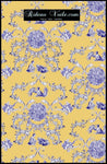 Tissu ameublement Toile de Jouy jaune au mètre rideau voilage tapisserie siège