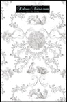 Tissu ameublement tapisserie Toile de Jouy décoration au mètre rideau voilage gris