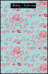 Tissu ameublement Toile de Jouy bleu au mètre rideau voilage tapisserie siège