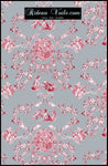 Tissu ameublement Toile de Jouy gris rouge au mètre rideau voilage tapisserie siège. Boutique éditeur Toile de Jouy haut gamme Tissu ameublement au mètre rideau voilage tapisserie motif Empire. Möbelstoff vorhänge ignifugé occultant. Blumenmuster stoff. French fabric flower curtain drapes upholstery. Tela cortina. verhokangas. Tessuto per tende. Rido Stoff Riddoen.