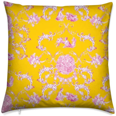 Tissu ameublement Toile de Jouy rose orange au mètre rideau voilage tapisserie siège