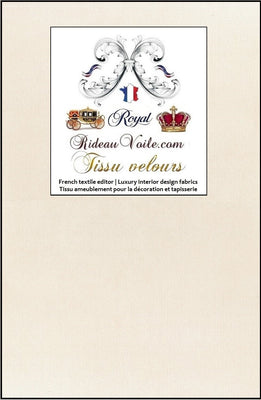 Tissu d'éditeur d'ameublement velours beige écru mètre décoratrice intérieur rideau